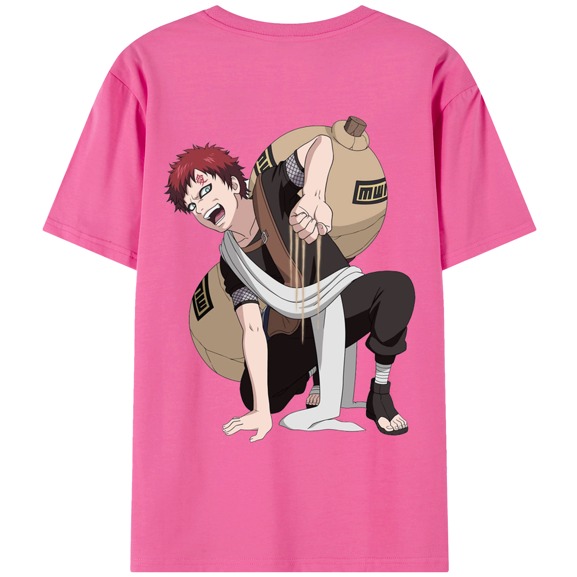 （画像用） NARUTO -ナルト- ガアラ Gaara レディース半袖Tシャツ(バックプリント)